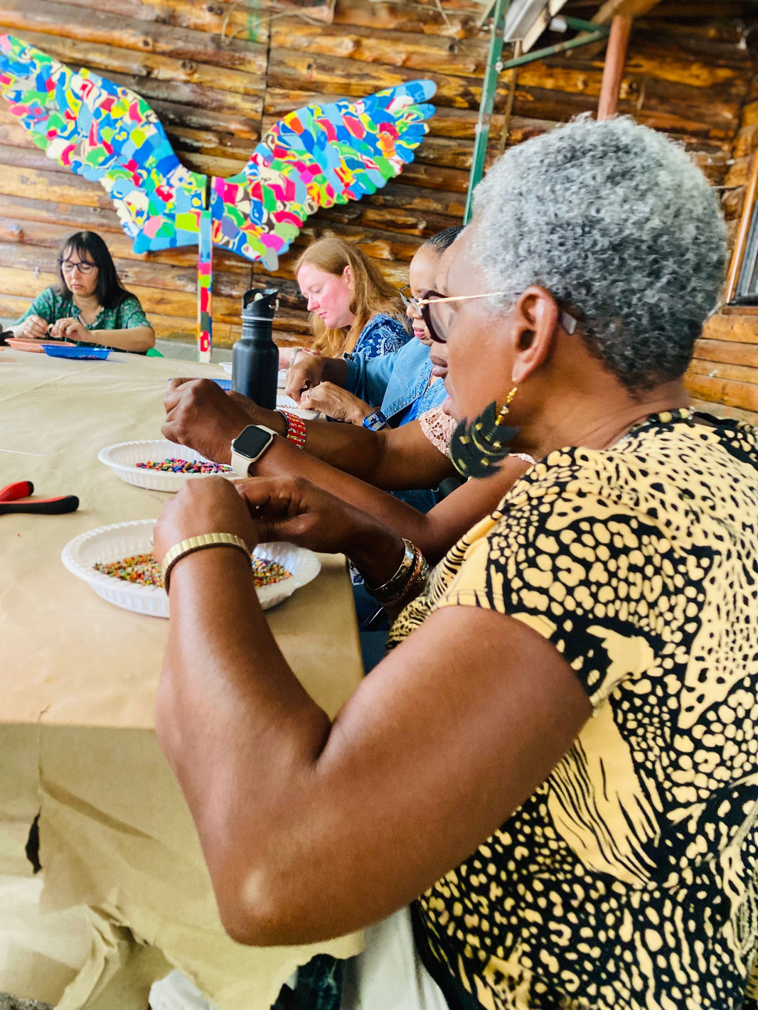 sustainable art from flip-flops, saving the ocean through creativity and art workshops.