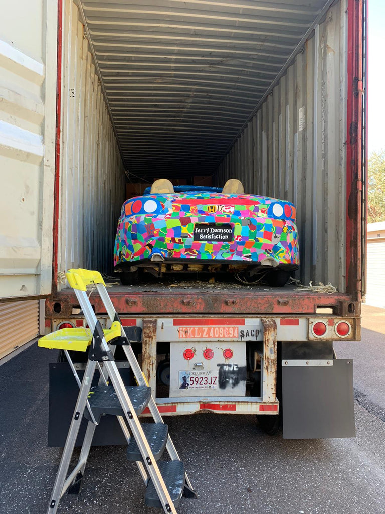 Container with flip flops
