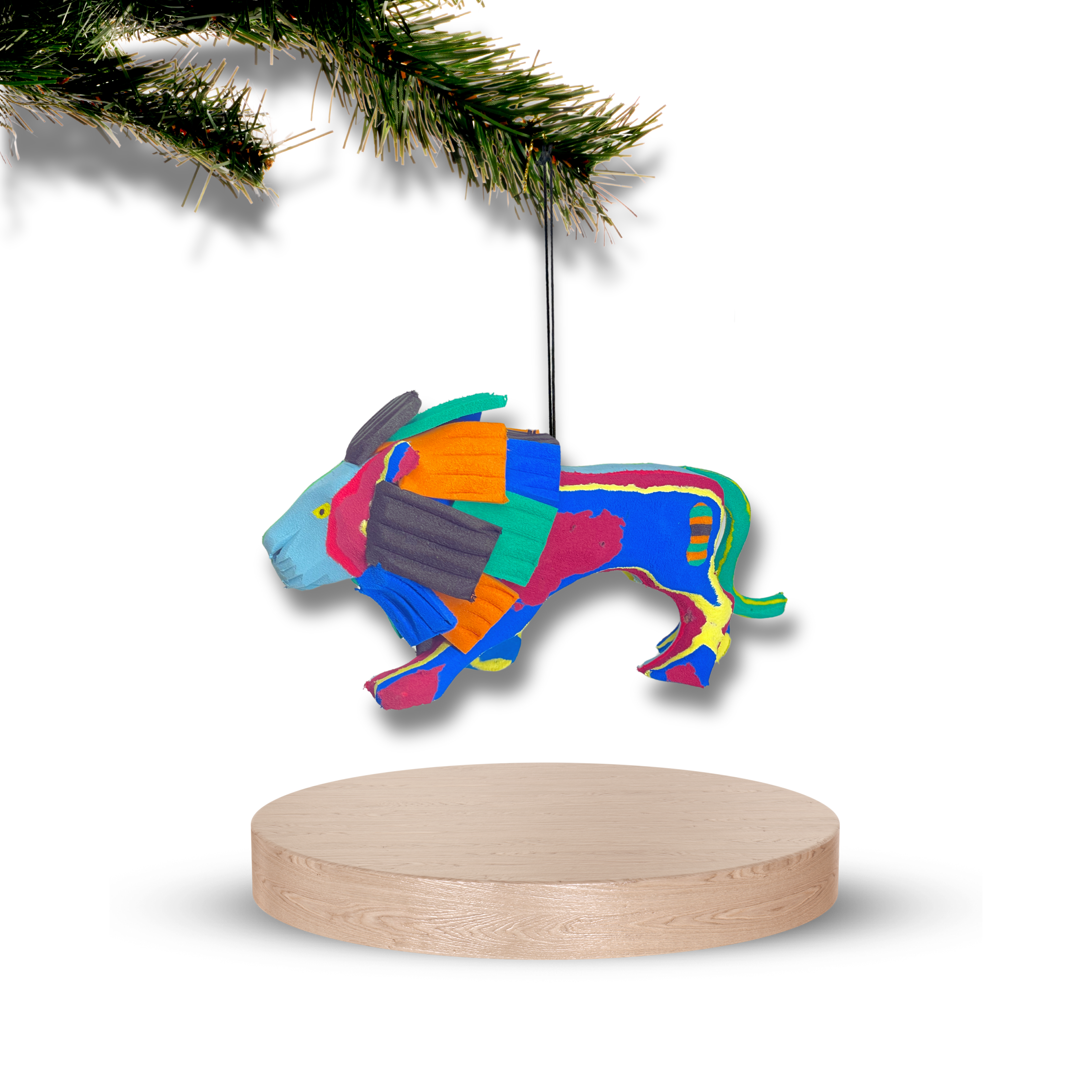 SET of 5 - Small Safari Christmas Ornaments