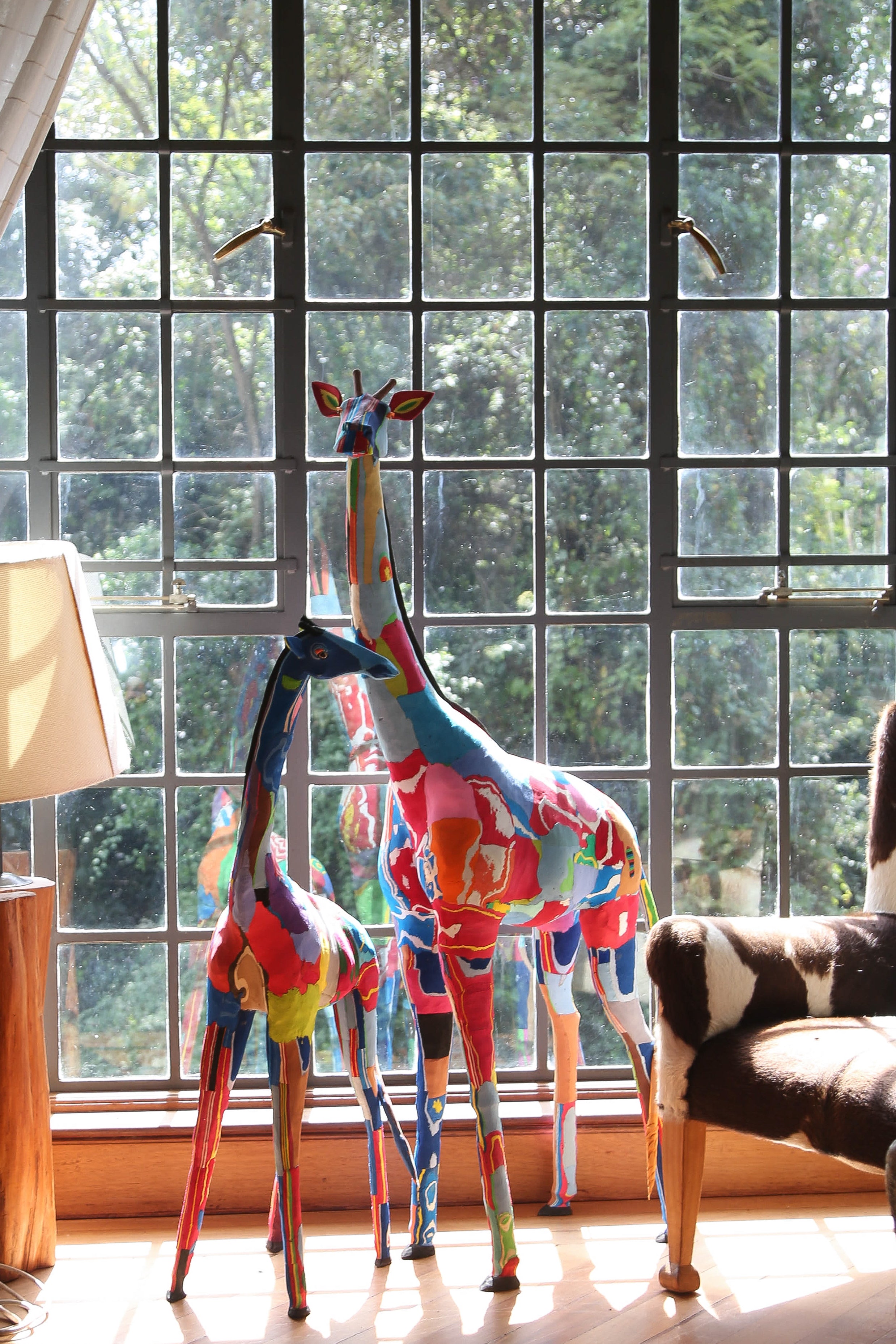 Upcycled Giraffe Flip Flop Sculpture - Ocean Sole