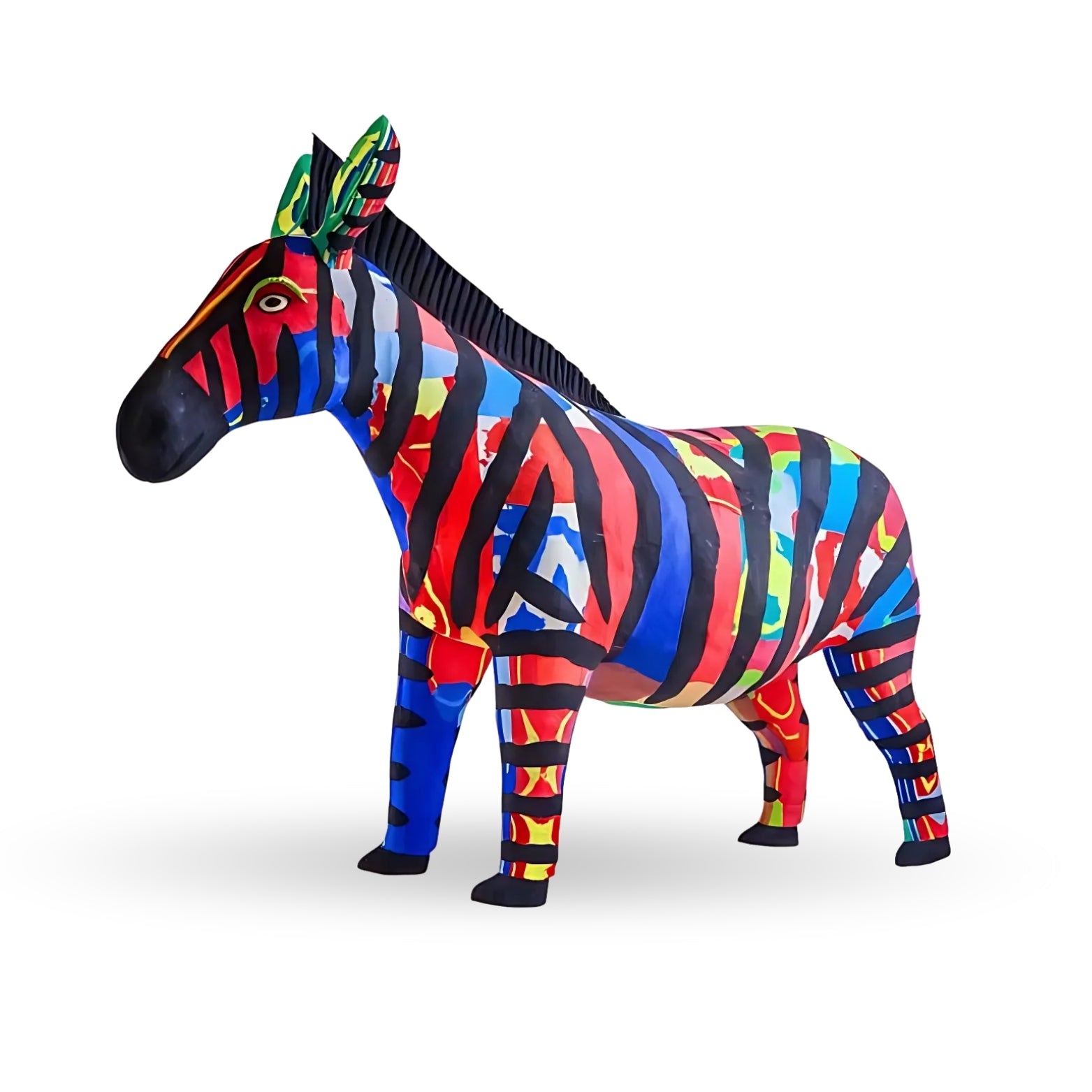 Zebra Recycled Flip Flop Sculpture - Ocean Sole